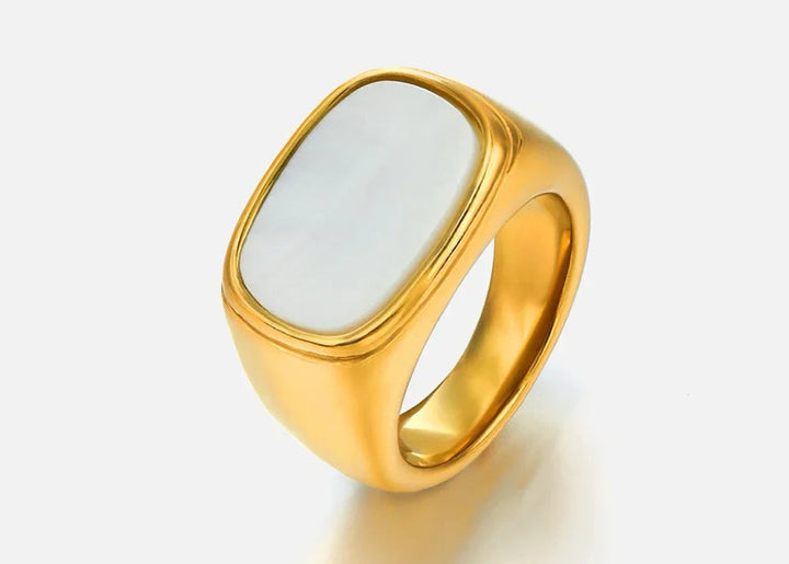 Rhea Square Chunky Geometric Ring