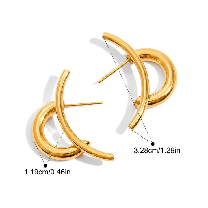 Nerra Curve Line Earrings