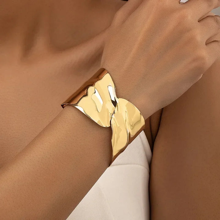Ayah Sculpted Statement Cuff Bracelet