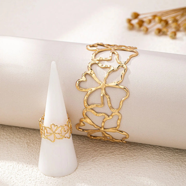 Eden Geometric Flower Jewelry Set