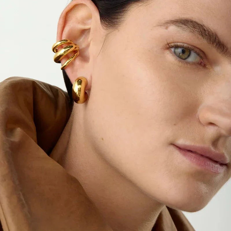 Mira Chunky Hoop Earrings