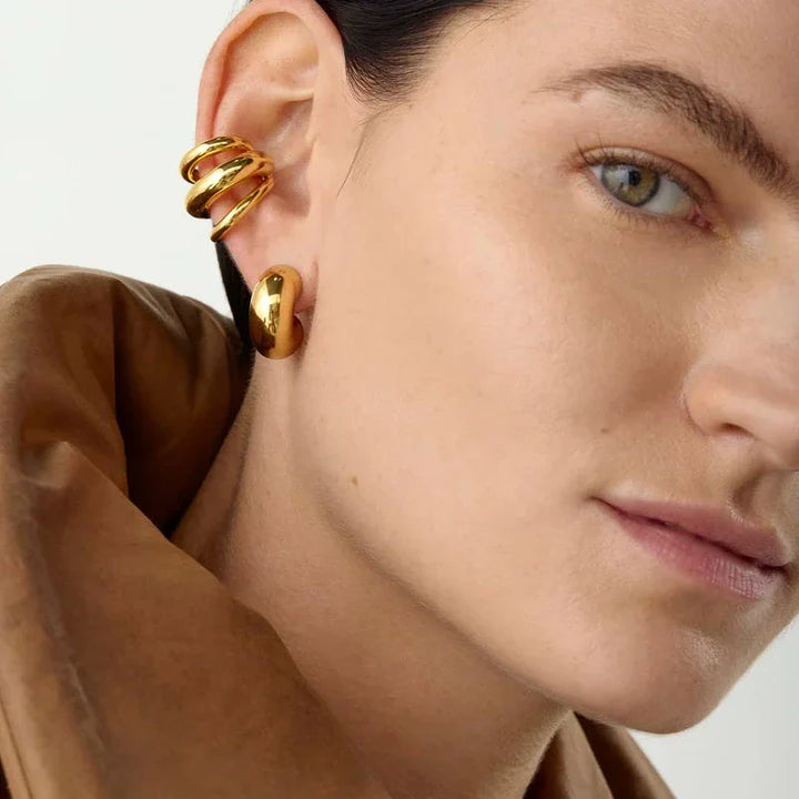Mira Chunky Hoop Earrings