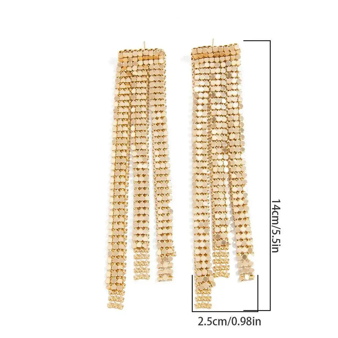 Hess Sparkling Tassel Earrings