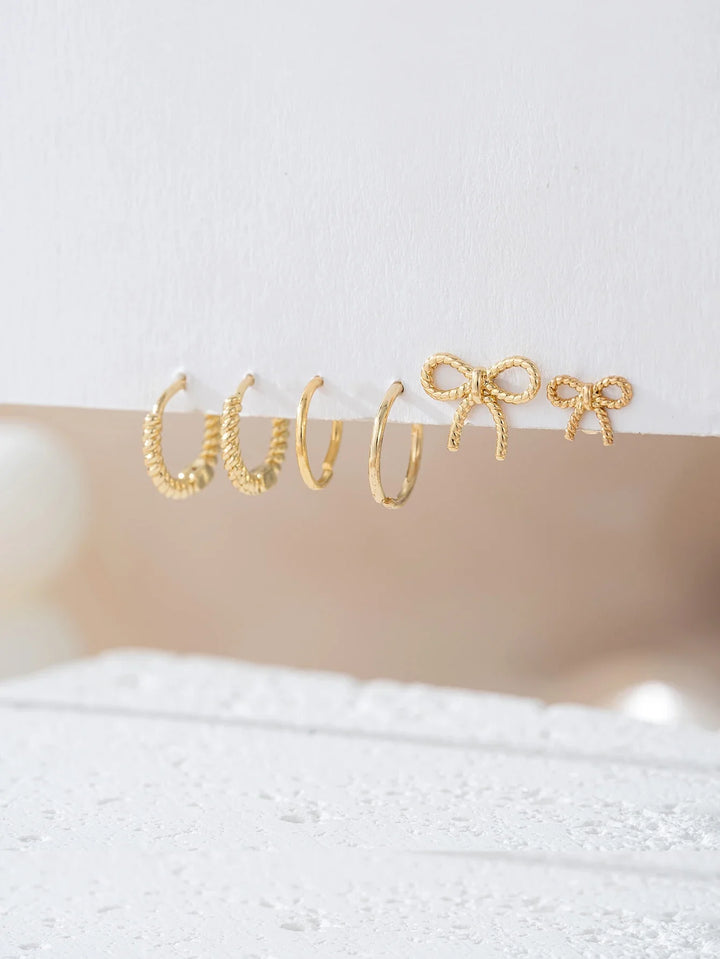 Burch Bow Stud Earring Set