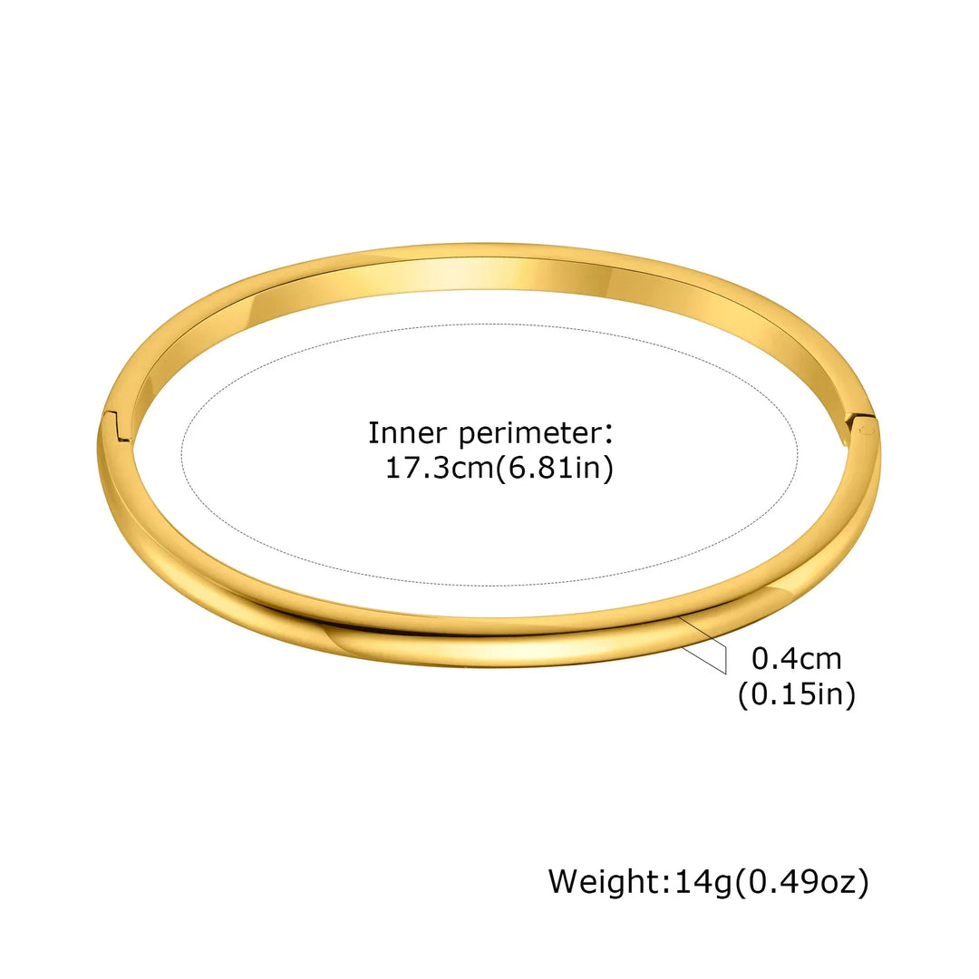 Vina Open Round Bangle Bracelet