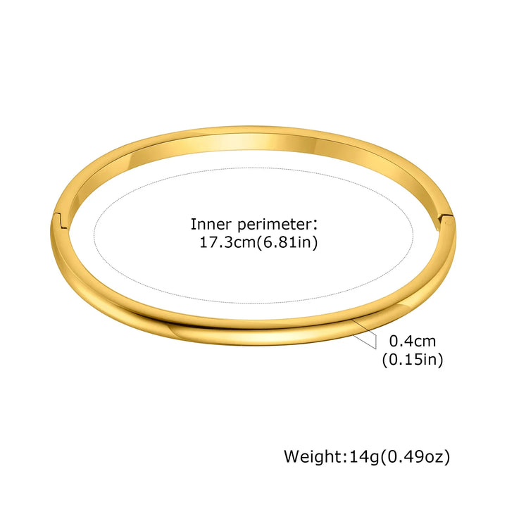 Vina Open Round Bangle Bracelet