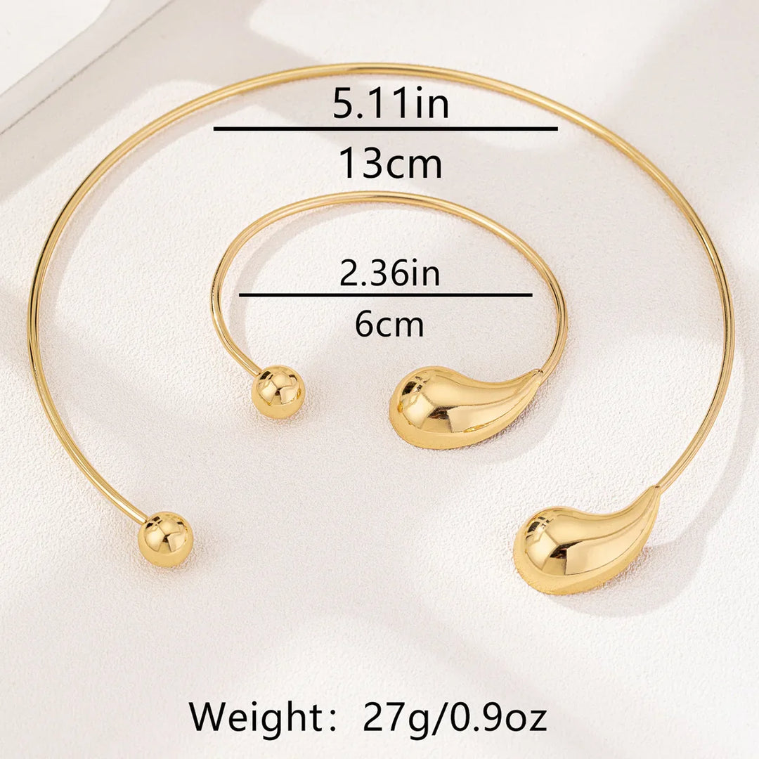 Austin Sculpted Gold Jewelry Set