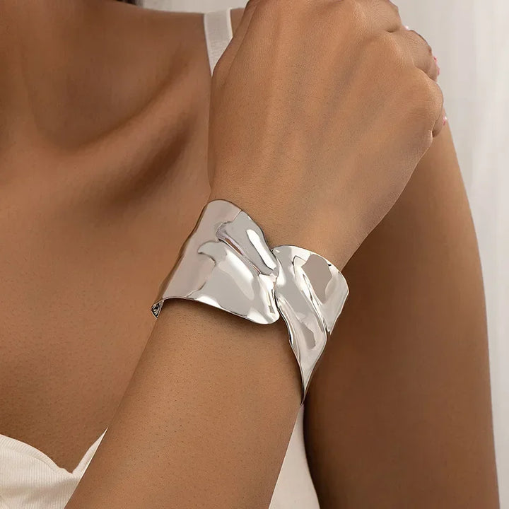 Ayah Sculpted Statement Cuff Bracelet