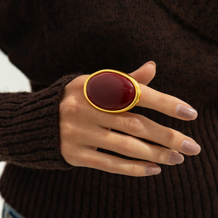 Zerra Oval Resin Statement Ring