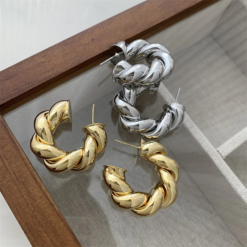 Liora Twisted Hoop Earrings