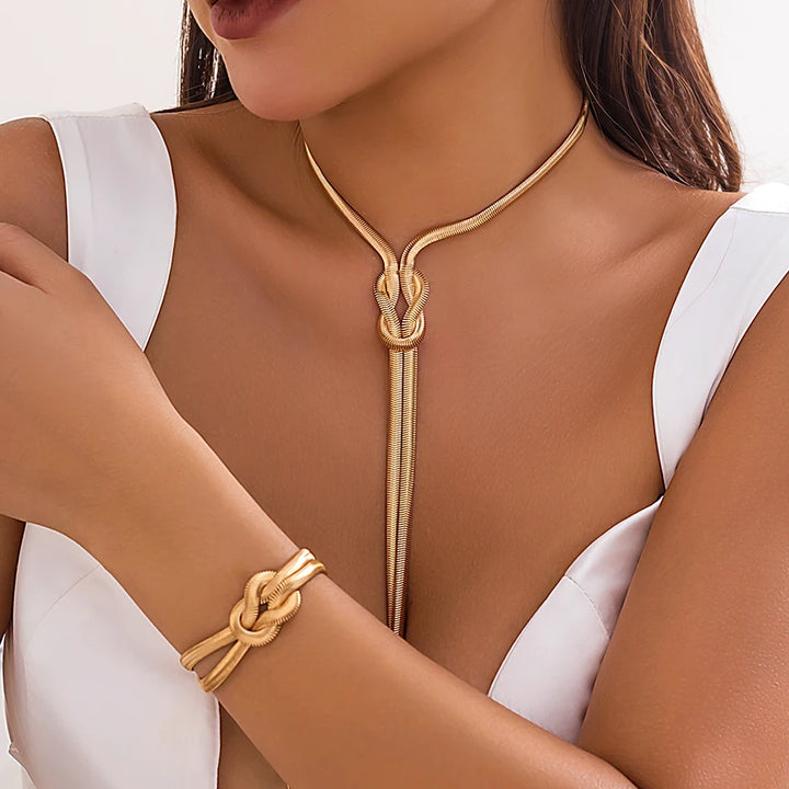 Seraphine Snake Chain Knot Jewelry Set