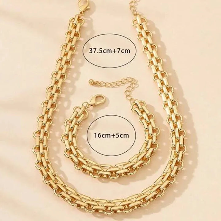 Cassia Double Link Chain Jewelry Set