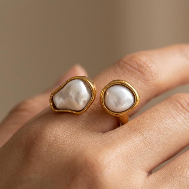 Velora Dual Pearl Ring