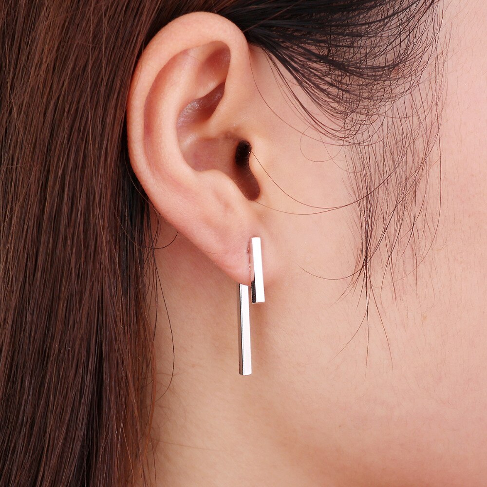 Ceres Minimal Bar Drop Earrings