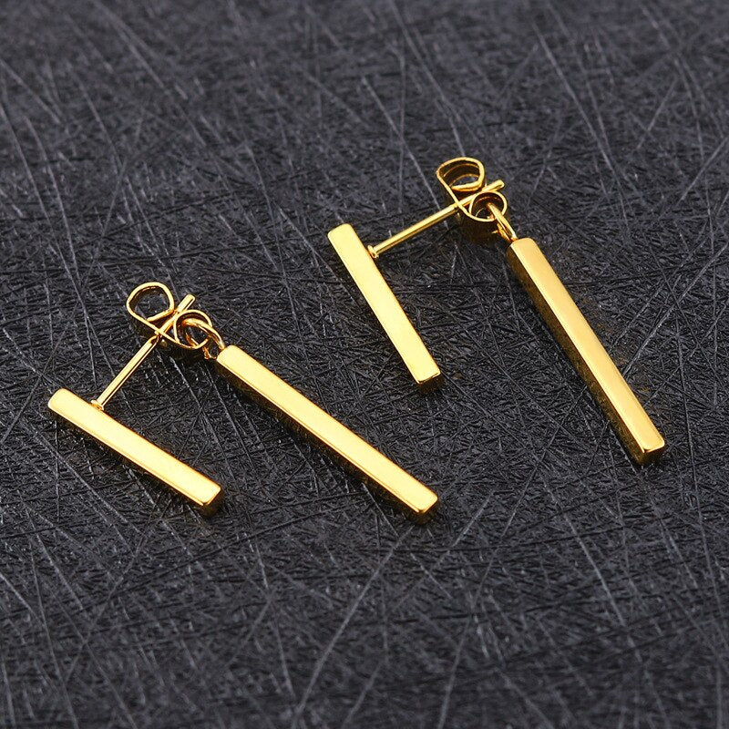Ceres Minimal Bar Drop Earrings