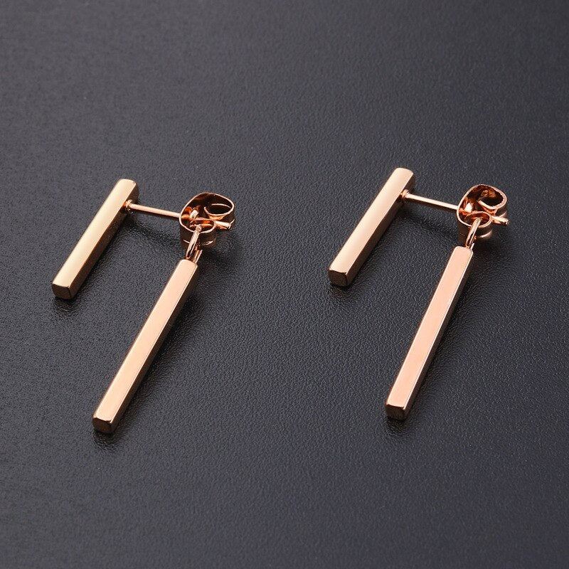 Ceres Minimal Bar Drop Earrings