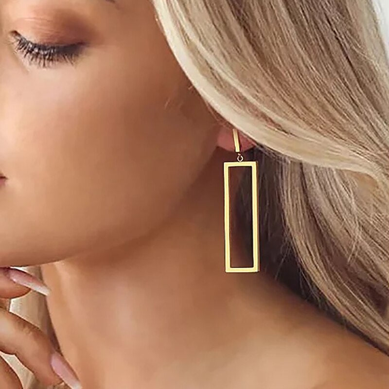 Venus Rectangle Drop Earrings