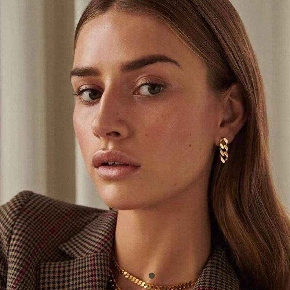 Nixi Twisted Chain Drop Earrings