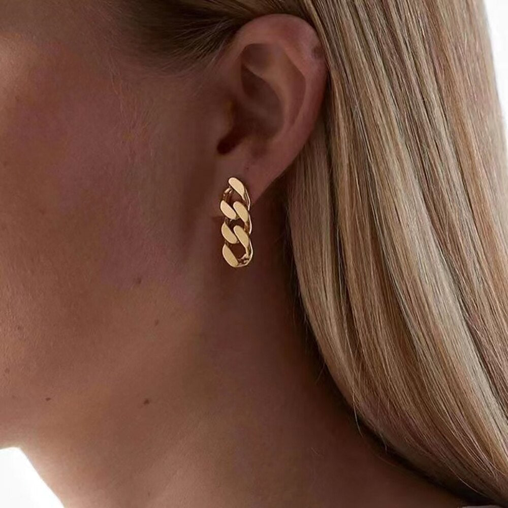 Nixi Twisted Chain Drop Earrings